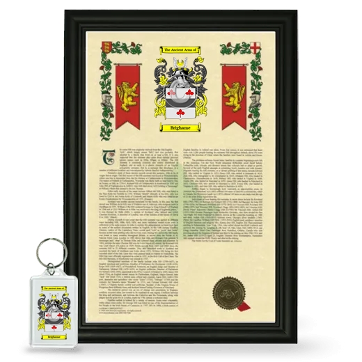 Brighame Framed Armorial History and Keychain - Black