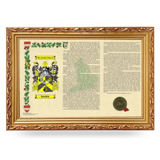 Brindely Armorial Landscape Framed - Gold