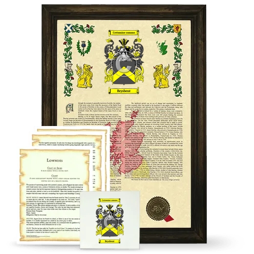 Brysbent Framed Armorial, Symbolism and Large Tile - Brown