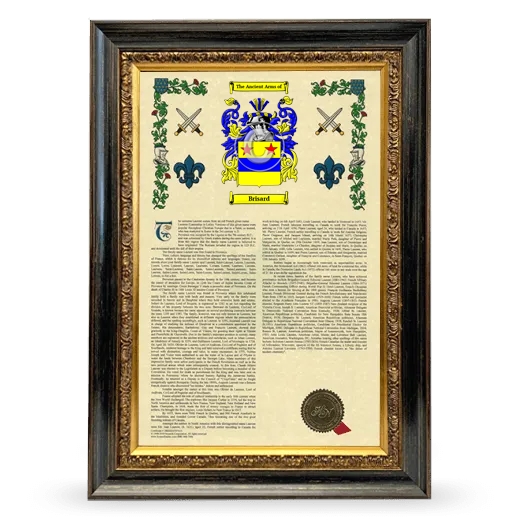 Brisard Armorial History Framed - Heirloom