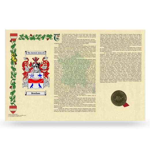 Brochon Armorial History Landscape Style