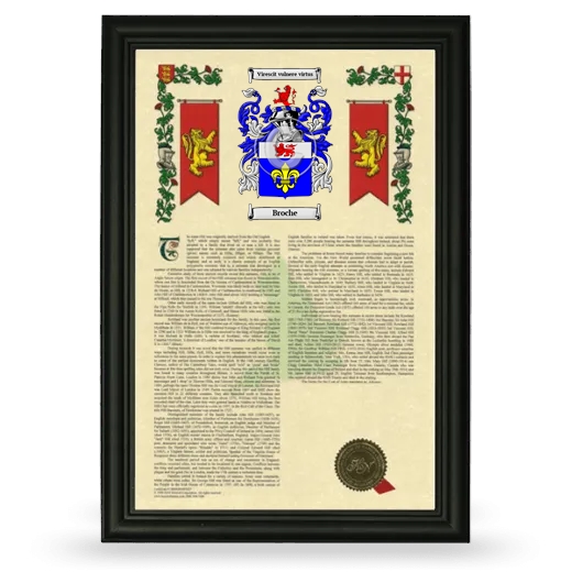 Broche Armorial History Framed - Black