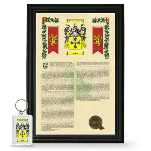 Boket Framed Armorial History and Keychain - Black