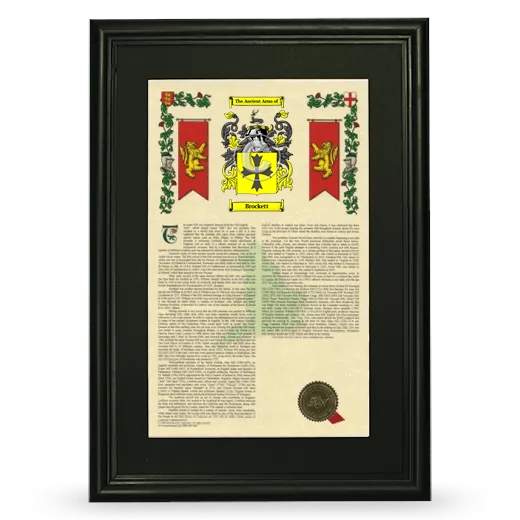 Brockett Deluxe Armorial Framed - Black