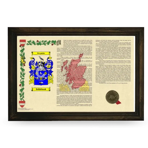 Briklebank Armorial Landscape Framed - Brown