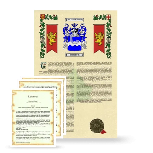 Brodbritch Armorial History and Symbolism package