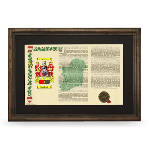 Broadrach Deluxe Armorial Landscape Framed - Brown