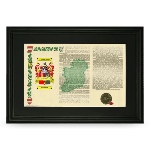 Broderech Deluxe Armorial Landscape Framed- Black