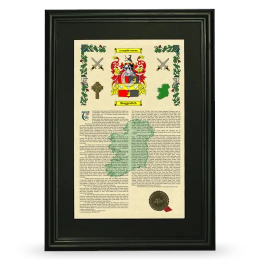 Broggeritch Deluxe Armorial Framed - Black