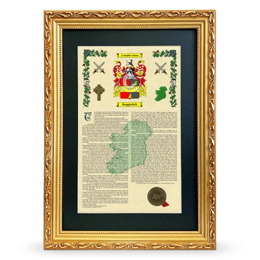 Broggeritch Deluxe Armorial Framed - Gold