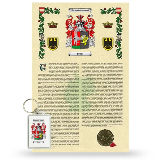 Bröm Armorial History and Keychain Package