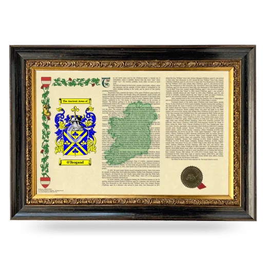 O'Brogand Armorial Landscape Framed - Heirloom