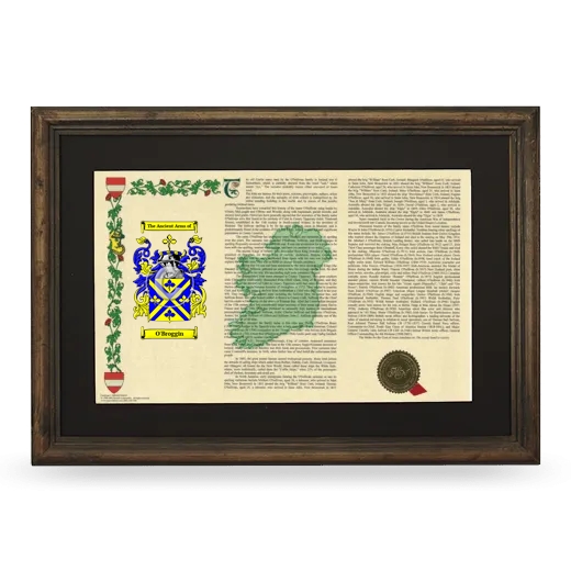 O'Broggin Deluxe Armorial Landscape Framed - Brown