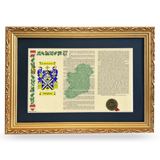 O'Broghand Deluxe Armorial Landscape Framed - Gold