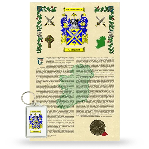 O'Broghint Armorial History and Keychain Package