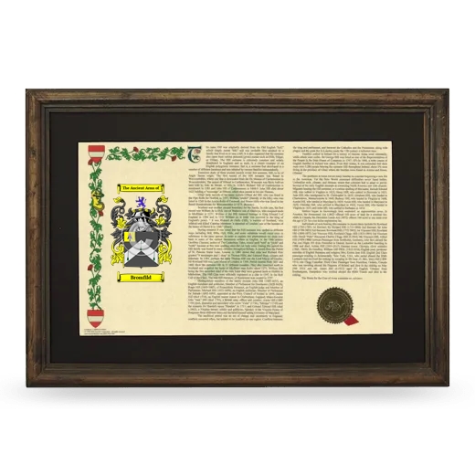 Bromfild Deluxe Armorial Landscape Framed - Brown