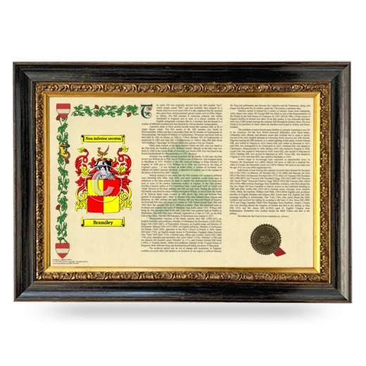 Bramiley Armorial Landscape Framed - Heirloom