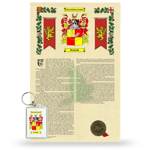 Bromely Armorial History and Keychain Package