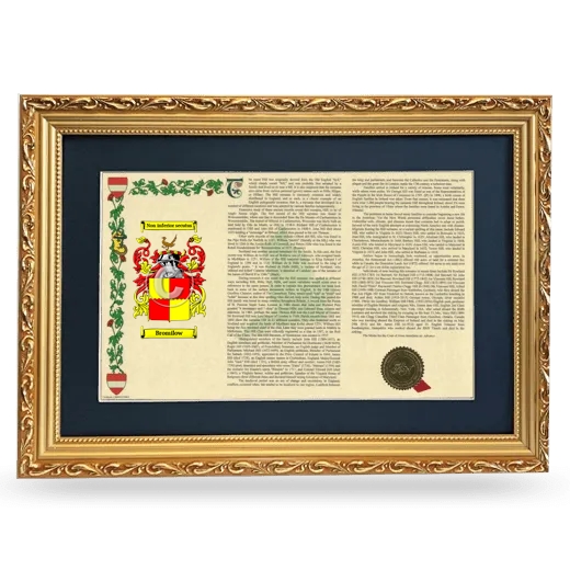 Bromilow Deluxe Armorial Landscape Framed - Gold