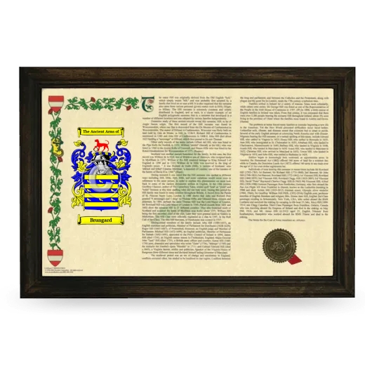 Brungard Armorial Landscape Framed - Brown