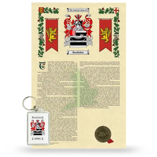 Brocksbey Armorial History and Keychain Package