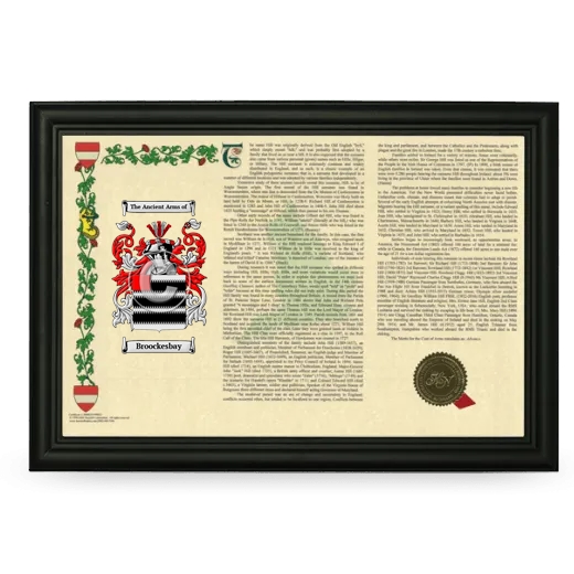 Broockesbay Armorial Landscape Framed - Black