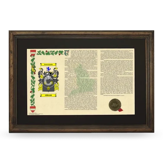 Abbrook Deluxe Armorial Landscape Framed - Brown