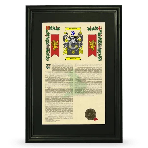Abbrook Deluxe Armorial Framed - Black