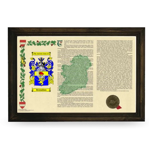 Brosnahan Armorial Landscape Framed - Brown