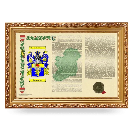 Brosnahan Armorial Landscape Framed - Gold