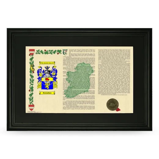 Brosnahan Deluxe Armorial Landscape Framed- Black