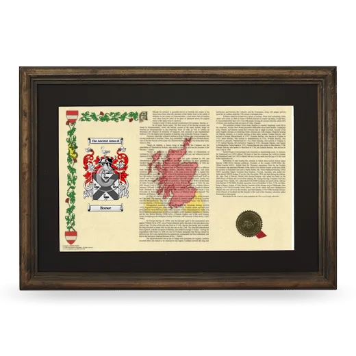 Browe Deluxe Armorial Landscape Framed - Brown