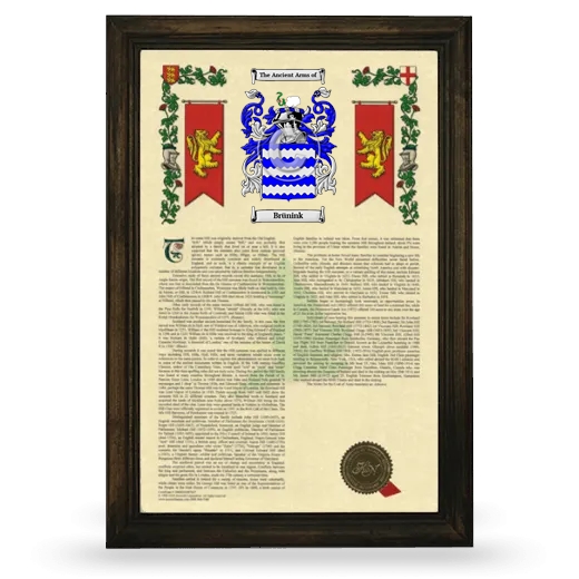 Brünink Armorial History Framed - Brown