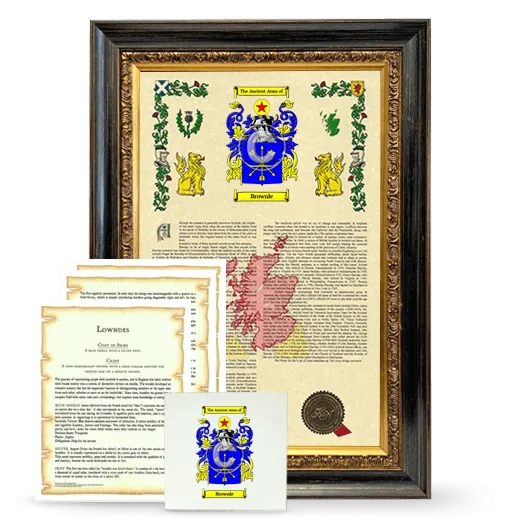 Brownle Framed Armorial, Symbolism and Large Tile - Heirloom