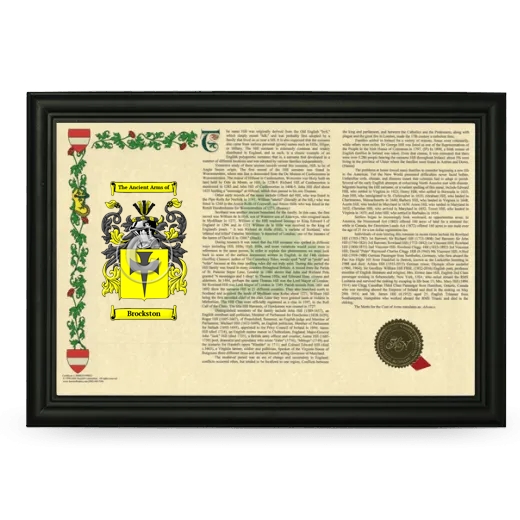 Brockston Armorial Landscape Framed - Black