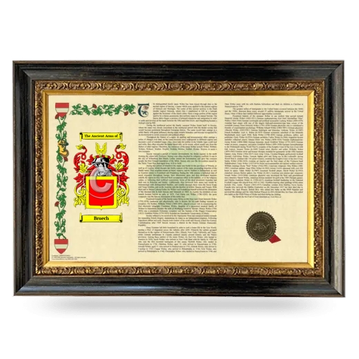 Bruech Armorial Landscape Framed - Heirloom