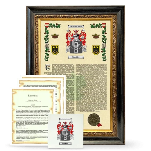 Bruckker Framed Armorial, Symbolism and Large Tile - Heirloom