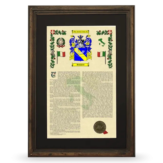 Brunacci Deluxe Armorial Framed - Brown