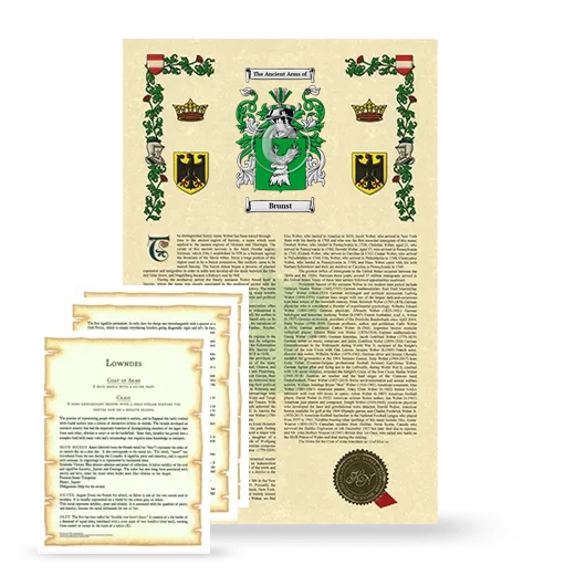 Brunst Armorial History and Symbolism package