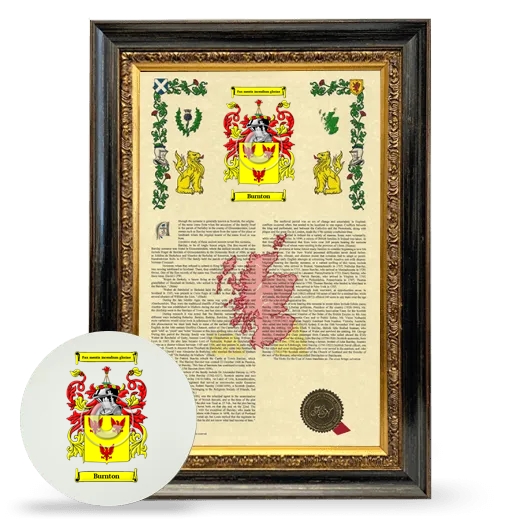 Burnton Framed Armorial History and Mouse Pad - Heirloom