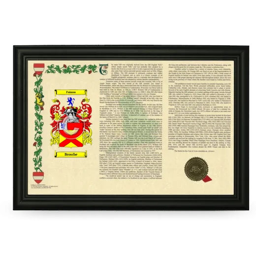 Brosche Armorial Landscape Framed - Black