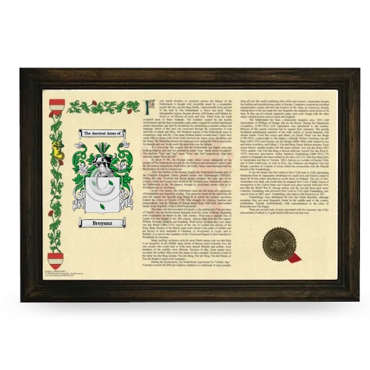 Bruynnz Armorial Landscape Framed - Brown