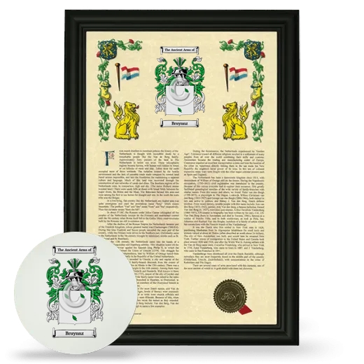 Bruynnz Framed Armorial History and Mouse Pad - Black