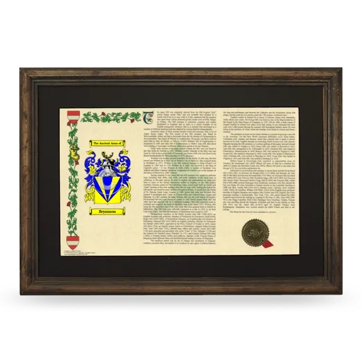 Bryanson Deluxe Armorial Landscape Framed - Brown