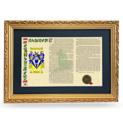 Bryanson Deluxe Armorial Landscape Framed - Gold