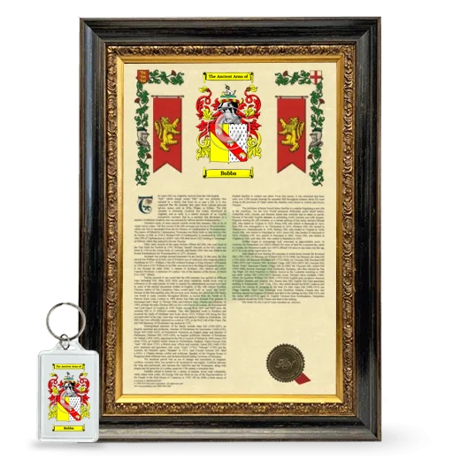 Bubba Framed Armorial History and Keychain - Heirloom