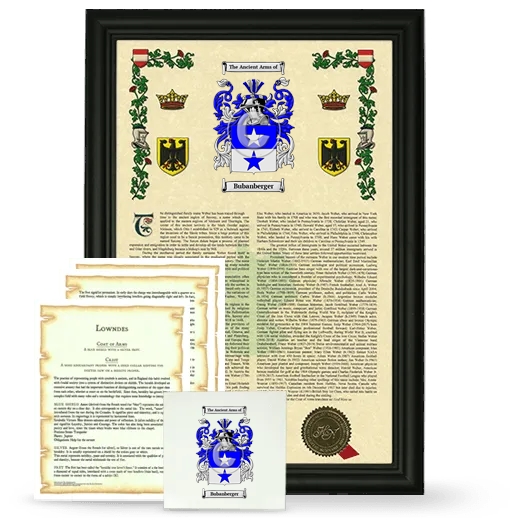 Bubanberger Framed Armorial, Symbolism and Large Tile - Black