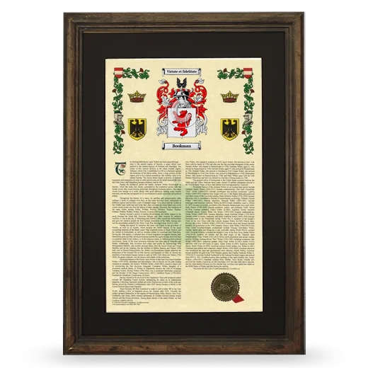 Bookman Deluxe Armorial Framed - Brown