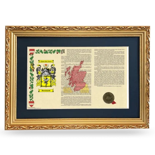 Bucannynd Deluxe Armorial Landscape Framed - Gold