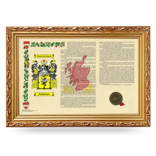 Buckanane Armorial Landscape Framed - Gold